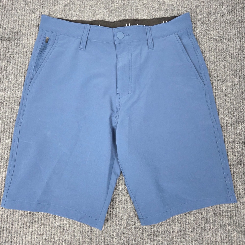 Hurley Mens 30 Blue Hybrid Walk Shorts Stretch Performance 1841938